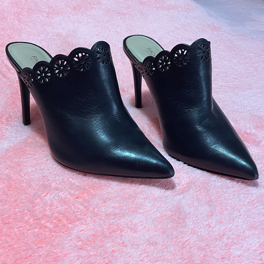Shoes, Heels, Lace cut Soft Black leather.
Rachel Zoe 
Easy to walk in!
Size 7